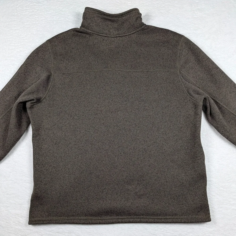 The North Face Gordon Lyons 1/4 Zip‎ Mens 2XL Brown Deep Pile Fleece Pullover